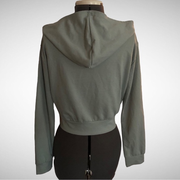 SHEIN Muted Mint Zip Up Hoodie Size M - Picture 3 of 9